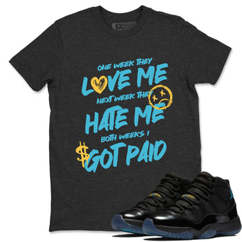 Sneaker Threads – Sneaker Tees To Match Air Jordan 11 Retro Gamma – I Got Paid Graphic Tee Charcoal Heather 1. Perfect for Jordan releases 2025 colorways.