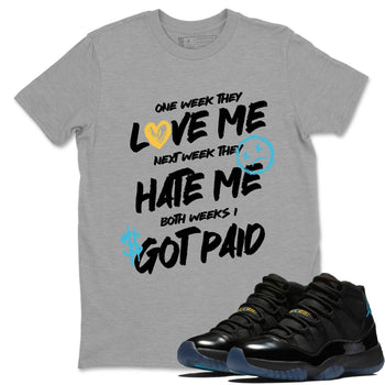 Sneaker Threads – Sneaker Tees To Match Air Jordan 11 Retro Gamma – I Got Paid Graphic Tee Heather Grey 1. Perfect for Jordan releases 2025 colorways.