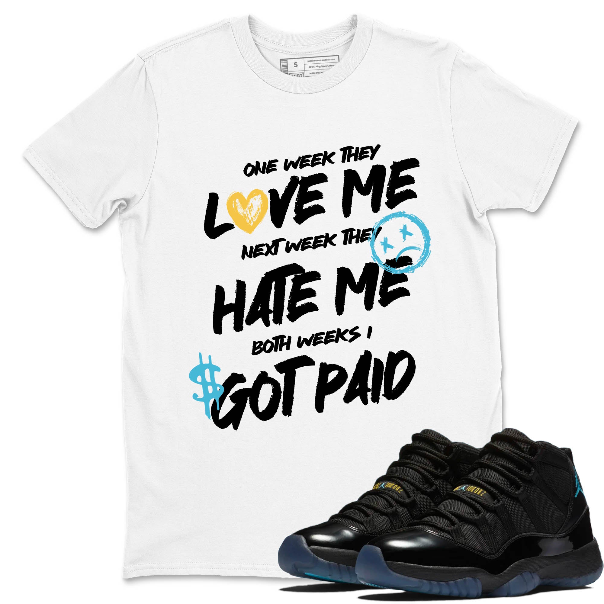 Sneaker Threads – Sneaker Tees To Match Air Jordan 11 Retro Gamma – I Got Paid Graphic Tee White 1. Perfect for Jordan releases 2025 colorways.