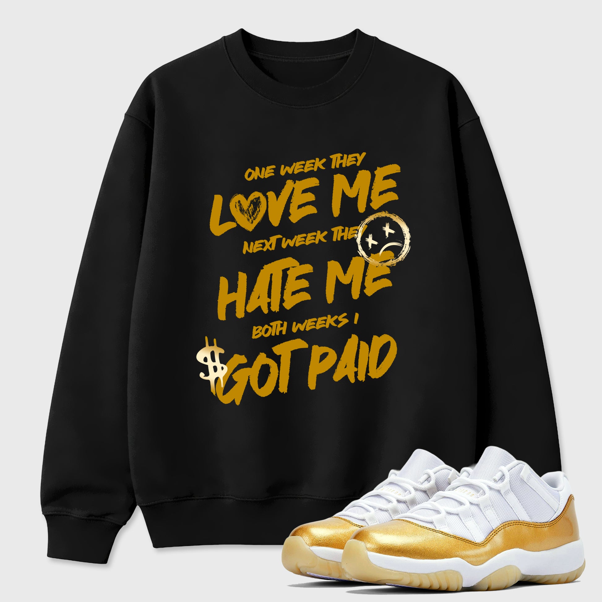 Sneaker match tees – Sneaker Tees To Match Air Jordan 11 Mother's Day Shoes – I Got Paid Tee Black 1
