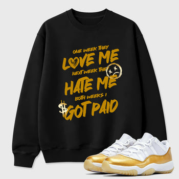 Sneaker match tees – Sneaker Tees To Match Air Jordan 11 Mother's Day Shoes – I Got Paid Tee Black 1