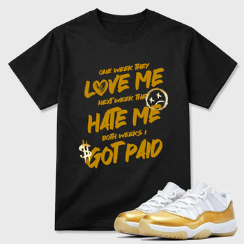 Sneaker match tees – Sneaker Tees To Match Air Jordan 11 Mother's Day Shoes – I Got Paid Tee Black 1