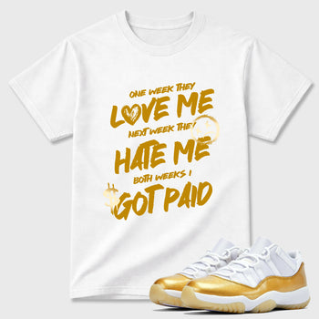 Sneaker match tees – Sneaker Tees To Match Air Jordan 11 Mother's Day Shoes – I Got Paid Tee White 1