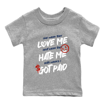 Sneaker match tees – Sneaker Tees To Match Air Jordan 11 Rare Air Shoes – I Got Paid Kids T-Shirt Heather Grey 2