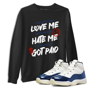 Sneaker match tees – Sneaker Tees To Match Air Jordan 11 Rare Air Shoes – I Got Paid Tee Black 1