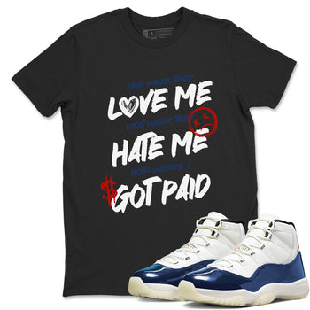 Sneaker match tees – Sneaker Tees To Match Air Jordan 11 Rare Air Shoes – I Got Paid Tee Black 1