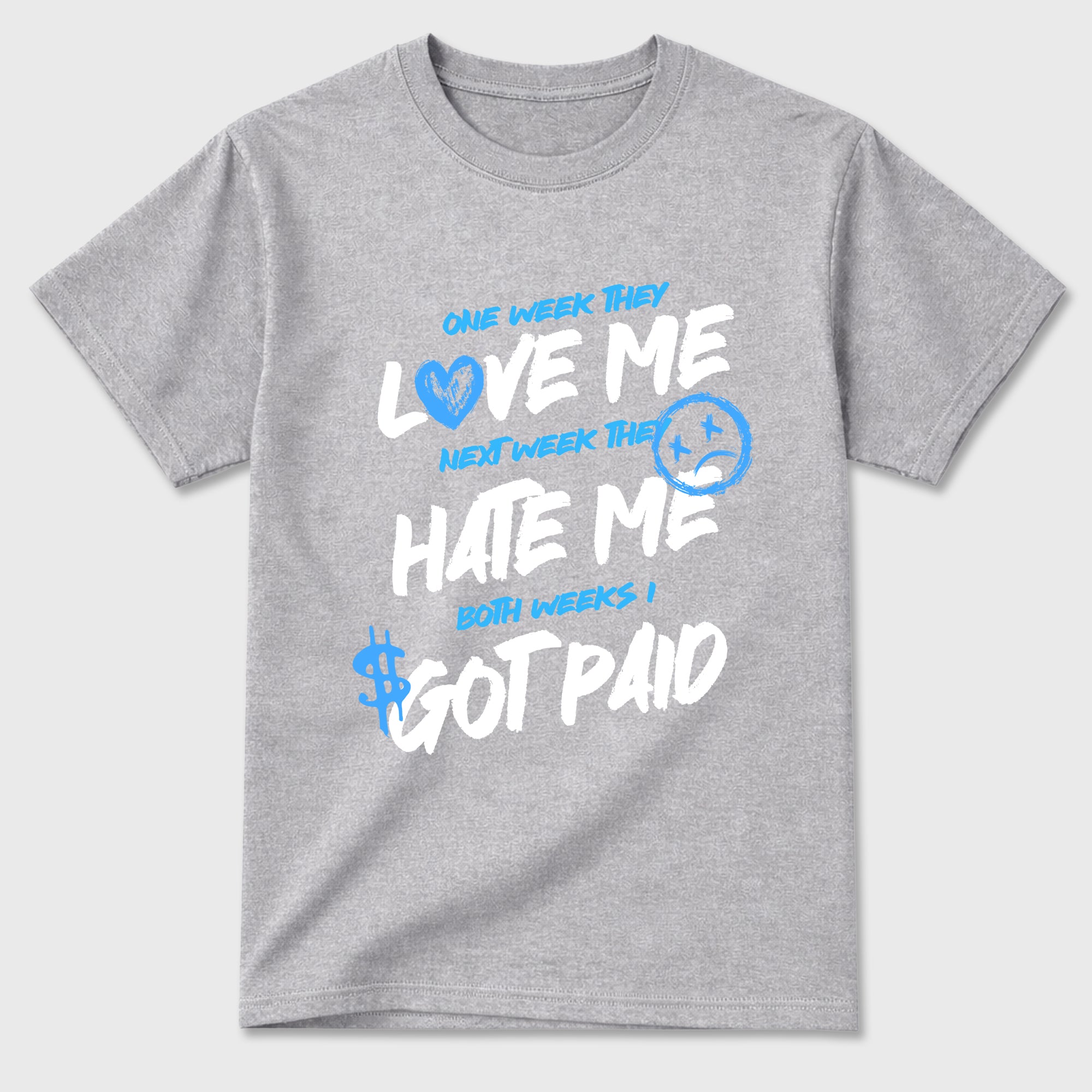 Sneaker match tees – Sneaker Tees To Match Air Jordan 11 University Blue Shoes – I Got Paid Tee Heather Grey 2