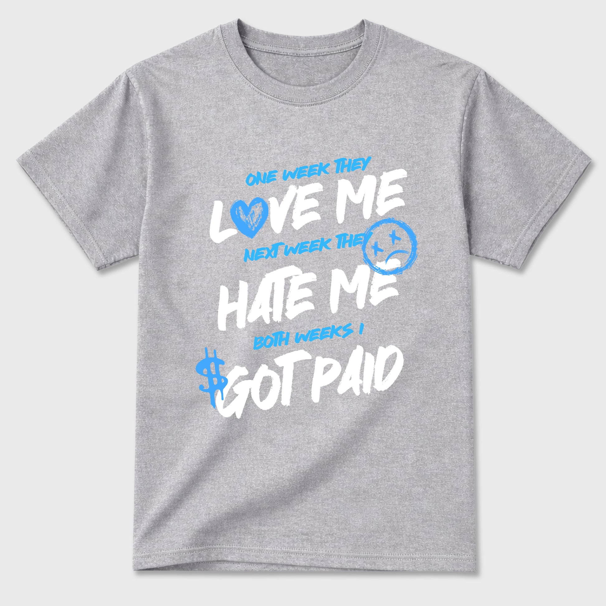Sneaker match tees – Sneaker Tees To Match Air Jordan 11 University Blue Shoes – I Got Paid Tee Heather Grey 2