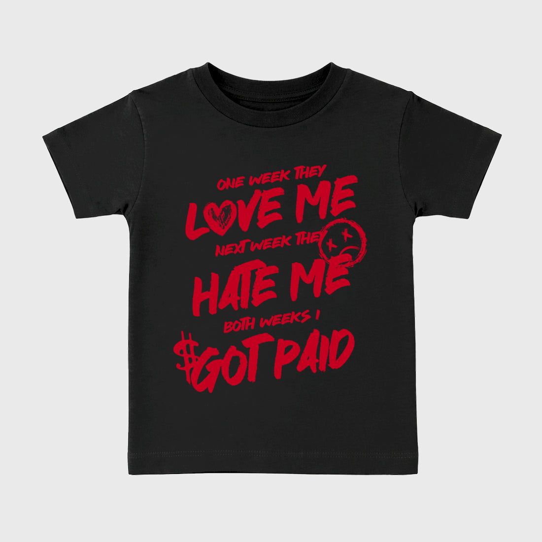Sneaker match tees – Sneaker Tees To Match Air Jordan 12 Bloodline Shoes – I Got Paid Kids T-Shirt Black 2