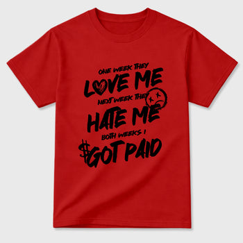 Sneaker match tees – Sneaker Tees To Match Air Jordan 12 Bloodline Shoes – I Got Paid Tee Red 2