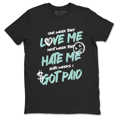 I Got Paid sneaker match t-shirt styled to complete your fit with the Air Jordan 12 Igloo sneakers, shown in Black 2.