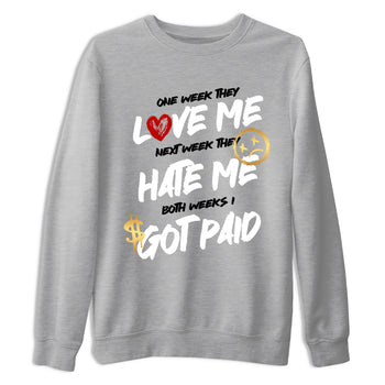 Sneaker match tees – Sneaker Tees To Match Air Jordan 12 Taxi Shoes – I Got Paid Tee Heather Grey 2