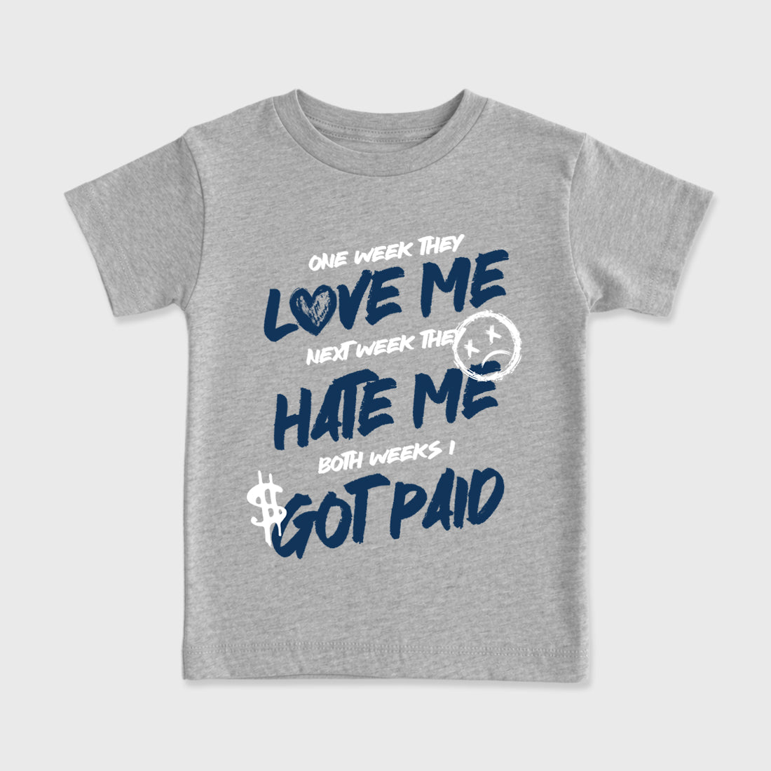 I Got Paid Baby & Kids Graphic T-Shirt featuring original artwork designed to match the Air Jordan 13 Flint. Heather Grey 2 Kids Graphic Tee.