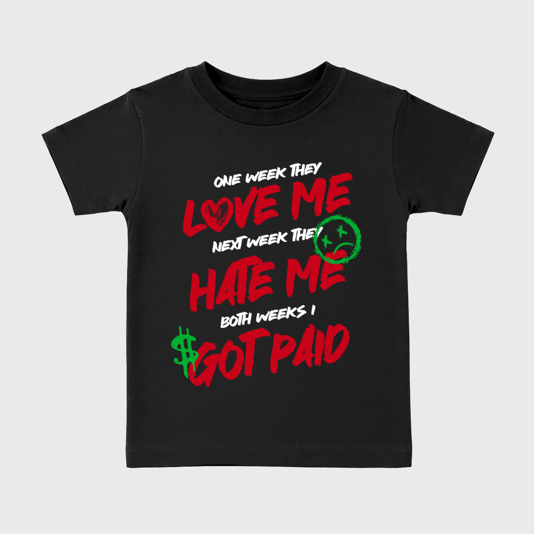 Sneaker match tees – Sneaker Tees To Match Air Jordan 13 University Red Shoes – I Got Paid Kids T-Shirt Black 2
