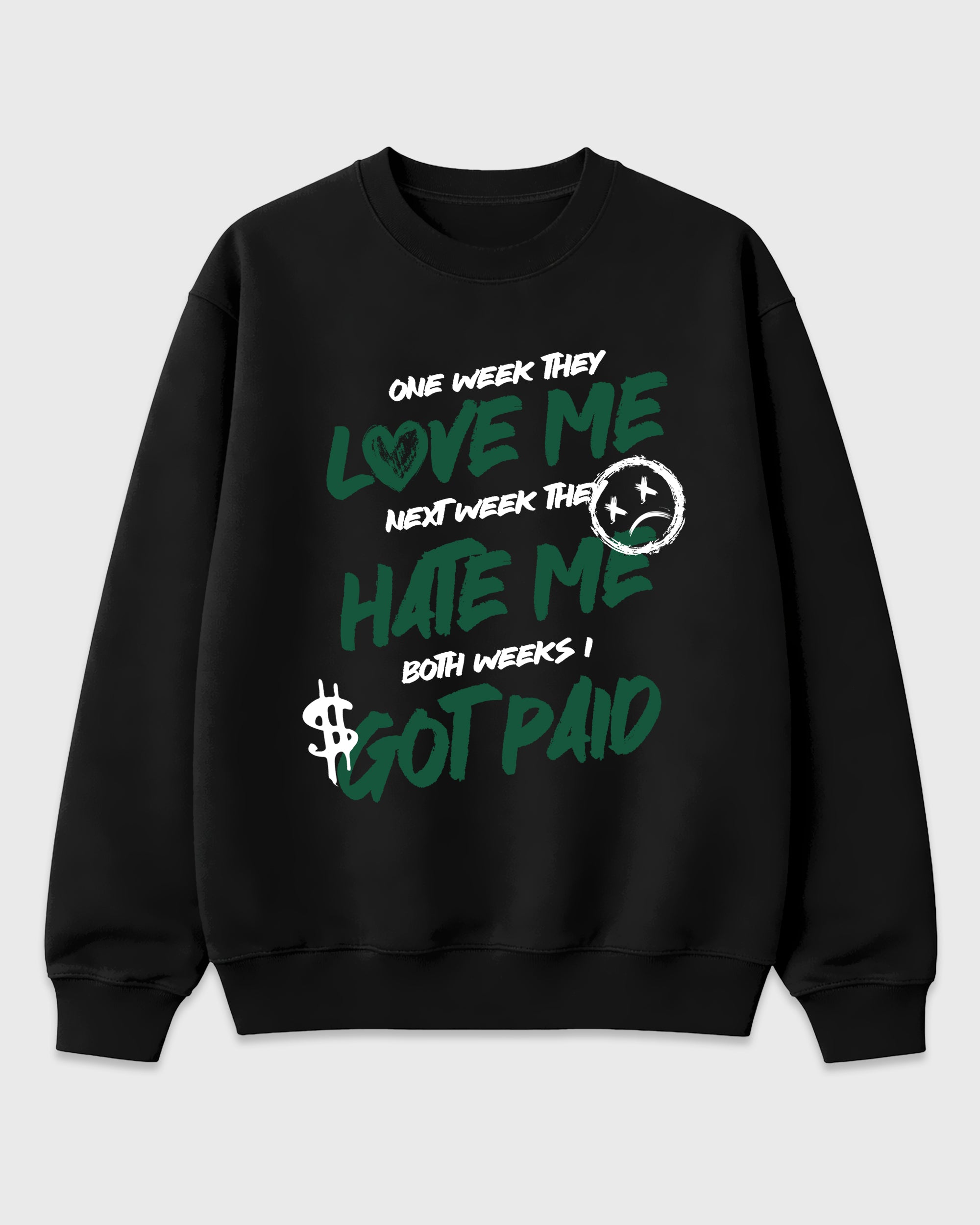 I Got Paid Graphic T-Shirt featuring original streetwear artwork designed to match the Air Jordan 14 Forest Green. Black 2 Graphic Tee.