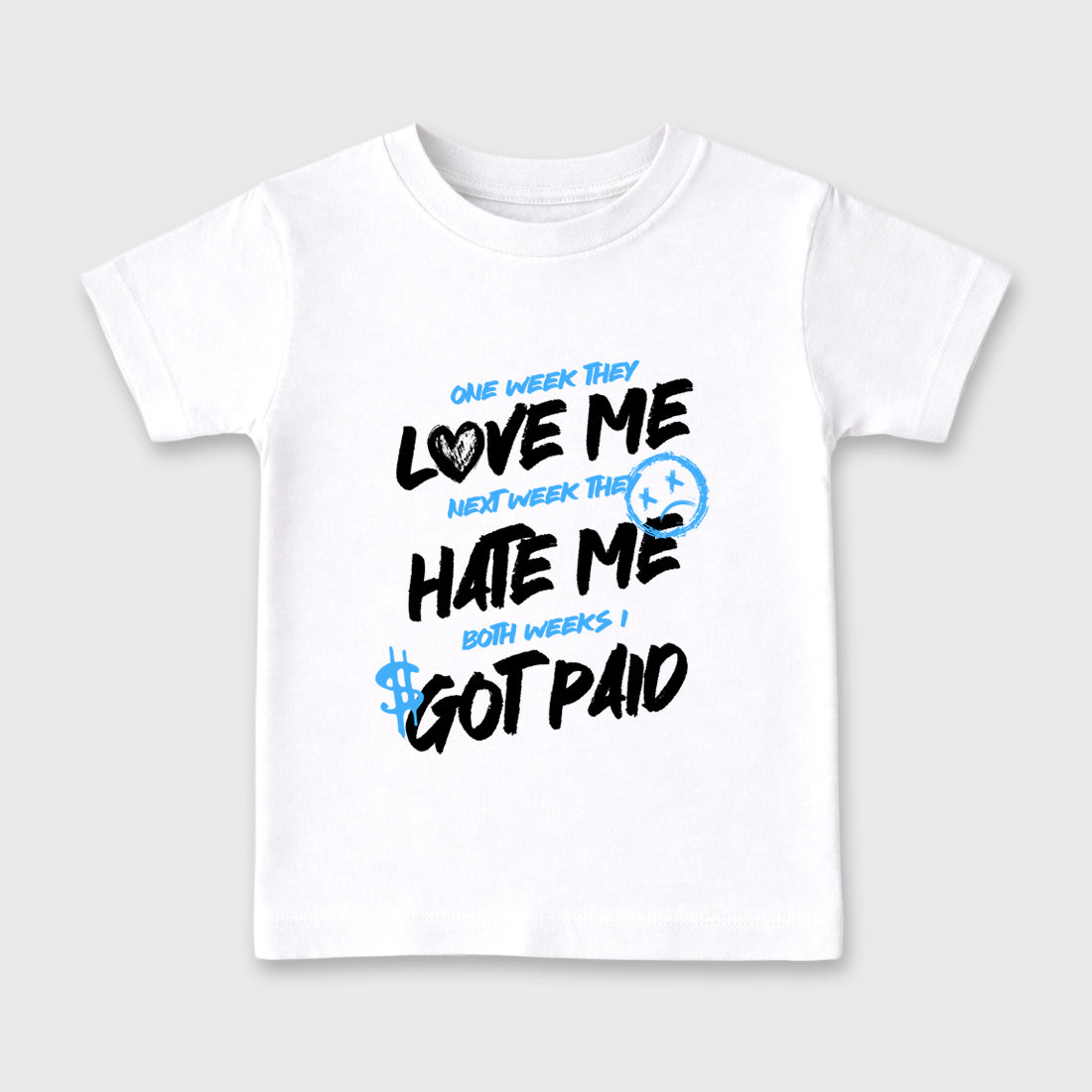 Sneaker match tees – Sneaker Tees To Match Air Jordan 14 University Blue Shoes – I Got Paid Kids T-Shirt White 2
