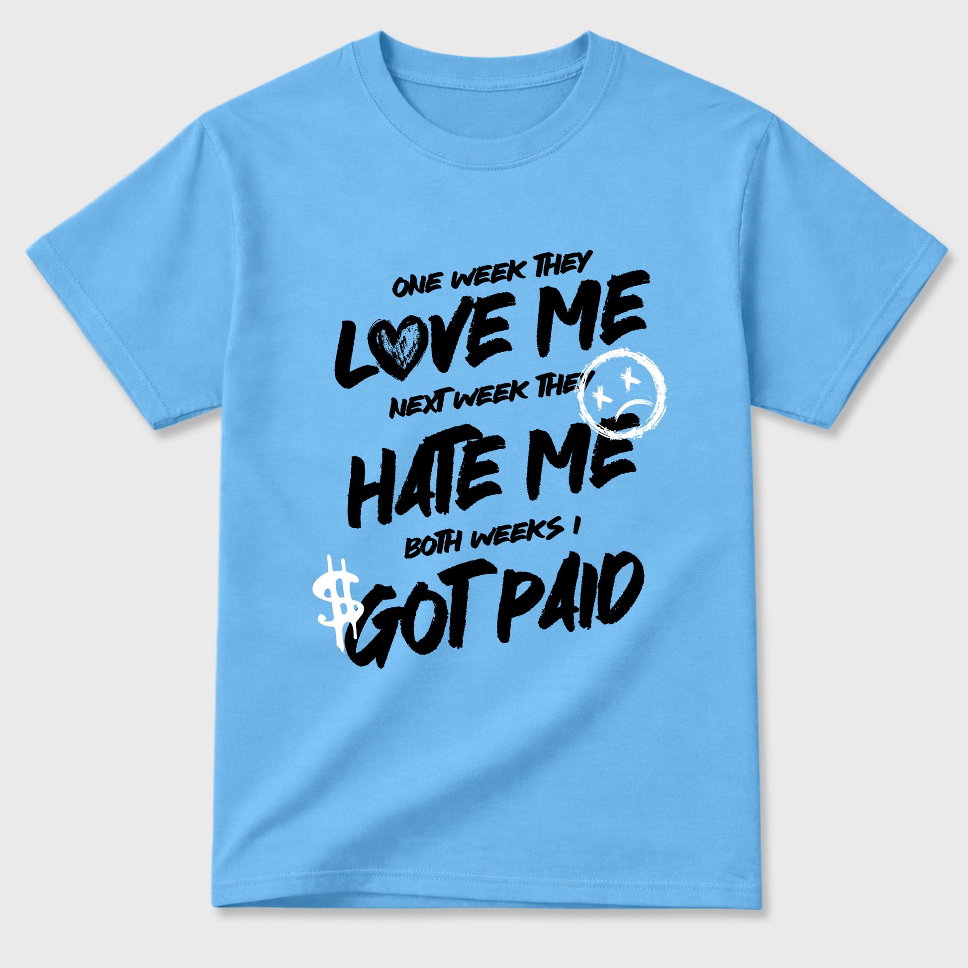 Sneaker match tees – Sneaker Tees To Match Air Jordan 14 University Blue Shoes – I Got Paid Tee Carolina Blue 2