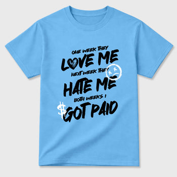 Sneaker match tees – Sneaker Tees To Match Air Jordan 14 University Blue Shoes – I Got Paid Tee Carolina Blue 2