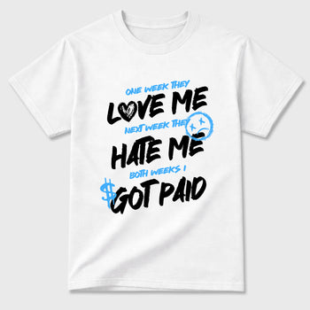 Sneaker match tees – Sneaker Tees To Match Air Jordan 14 University Blue Shoes – I Got Paid Tee White 2