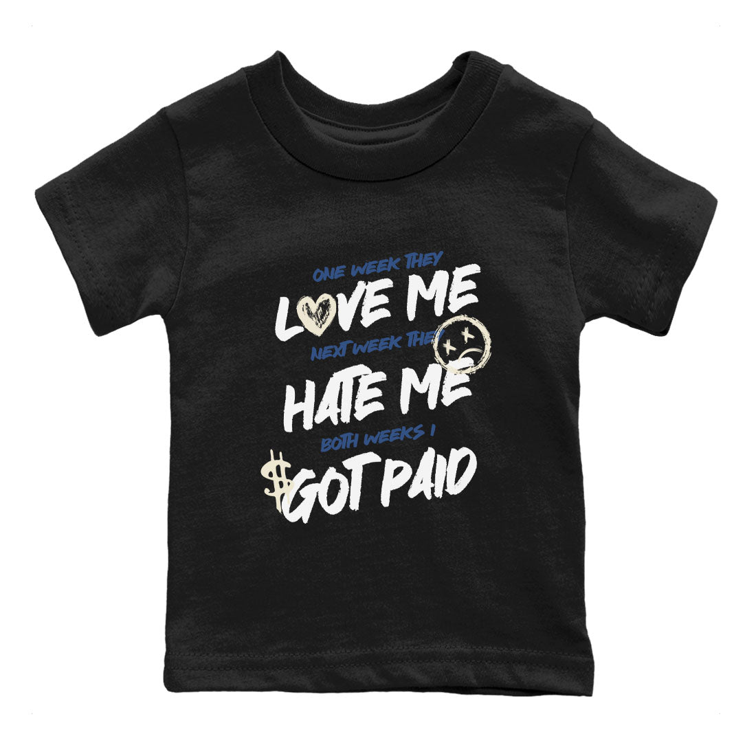 3s For The Love to match jordans I Got Paid sneaker match tees A Ma Maniere x Air Jordan 3 Diffused Blue match shoes to clothes SNRT Sneaker Tees Youth Baby Black 2 tee