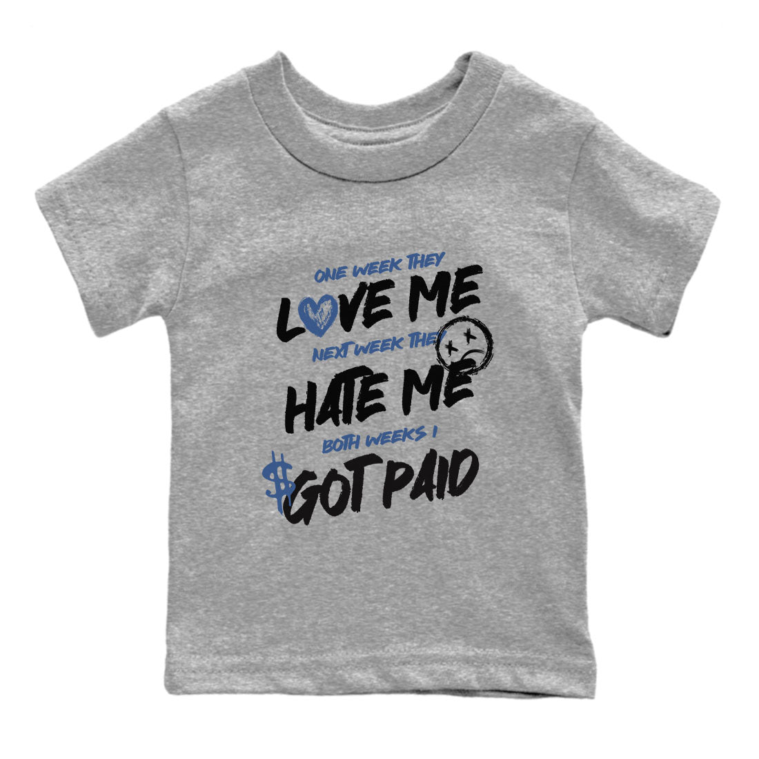 3s For The Love to match jordans I Got Paid sneaker match tees A Ma Maniere x Air Jordan 3 Diffused Blue match shoes to clothes SNRT Sneaker Tees Youth Baby Heather Grey 2 tee