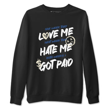 3s For The Love to match jordans I Got Paid sneaker match tees A Ma Maniere x Air Jordan 3 Diffused Blue match shoes to clothes SNRT Sneaker Tees unisex cotton Black 2 shirts