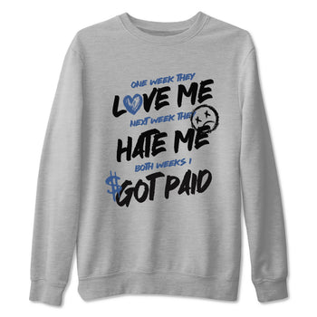3s For The Love to match jordans I Got Paid sneaker match tees A Ma Maniere x Air Jordan 3 Diffused Blue match shoes to clothes SNRT Sneaker Tees unisex cotton Heather Grey 2 shirts
