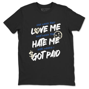3s For The Love to match jordans I Got Paid sneaker match tees A Ma Maniere x Air Jordan 3 Diffused Blue match shoes to clothes SNRT Sneaker Tees unisex cotton Black 2 shirts