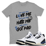 3s A Ma Maniere x Diffused Blue shirts to match jordans I Got Paid sneaker match tees A Ma Maniere x Air Jordan 3 Diffused Blue match shoes to clothes SNRT Sneaker Tees unisex cotton Heather Grey 1 shirts