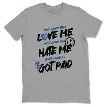3s For The Love to match jordans I Got Paid sneaker match tees A Ma Maniere x Air Jordan 3 Diffused Blue match shoes to clothes SNRT Sneaker Tees unisex cotton Heather Grey 2 shirts