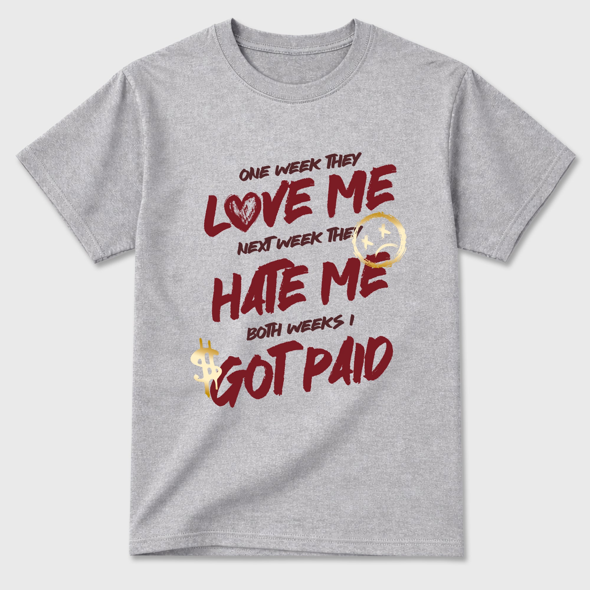 I Got Paid Graphic T-Shirt sneaker match tee designed for the Air Jordan 3 Bin 23, featuring coordinated color options for a perfect streetwear match. Heather Grey 2 shirt.