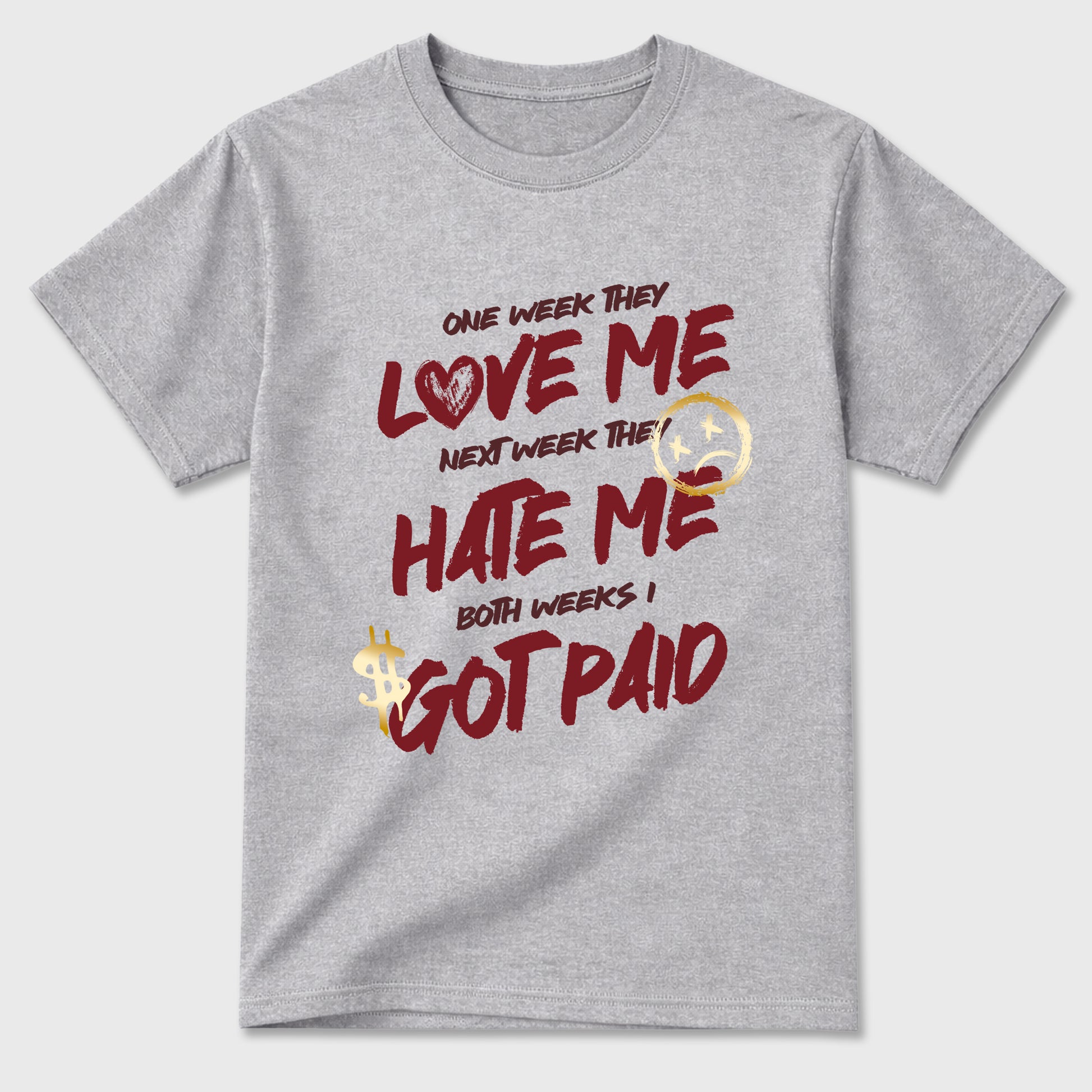I Got Paid Graphic T-Shirt sneaker match tee designed for the Air Jordan 3 Bin 23, featuring coordinated color options for a perfect streetwear match. Heather Grey 2 shirt.