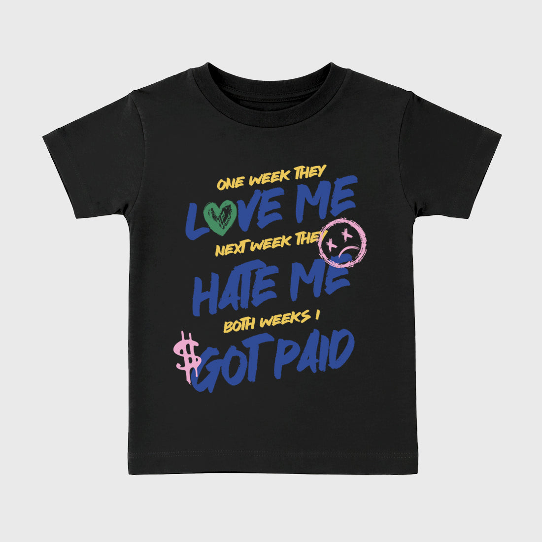 I Got Paid affordable baby and kids t-shirt designed to match the Air Jordan 3 Brazil, featuring coordinated Black 2 options for the perfect little sneakerhead streetwear look.