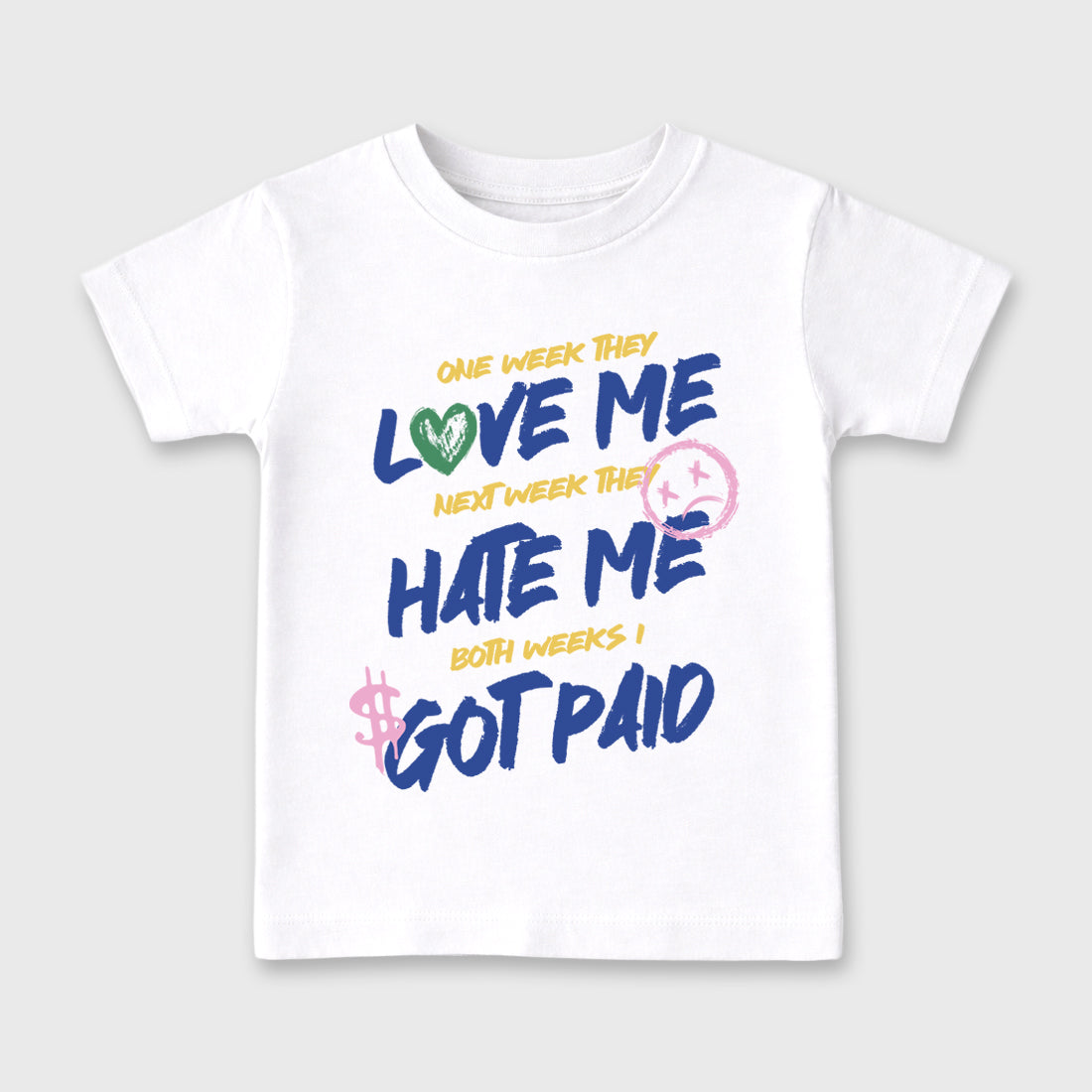 I Got Paid affordable baby and kids t-shirt designed to match the Air Jordan 3 Brazil, featuring coordinated White 2 options for the perfect little sneakerhead streetwear look.