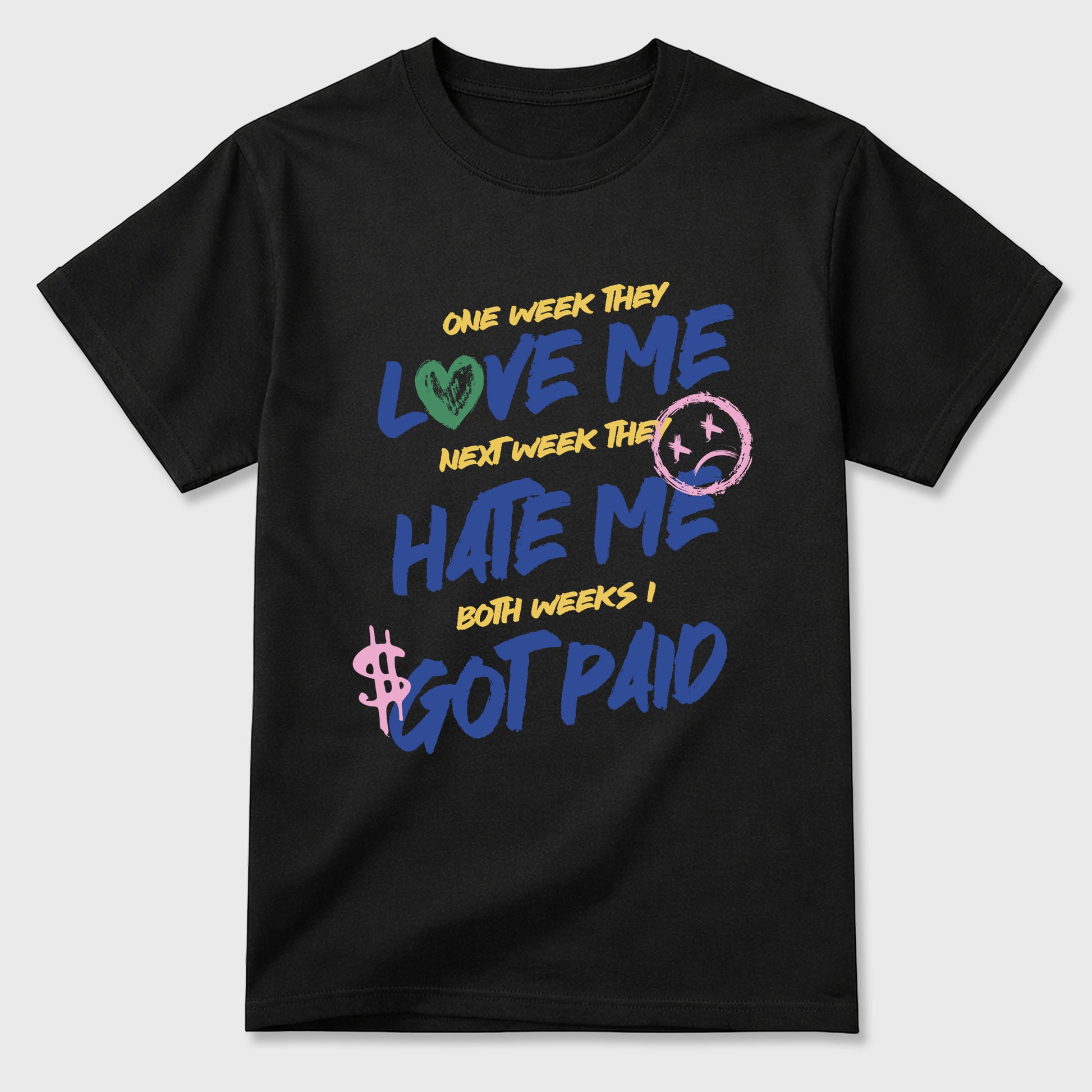 I Got Paid Graphic T-Shirt sneaker match tee designed for the Air Jordan 3 Brazil, featuring coordinated color options for a perfect streetwear match. Black 2 shirt.