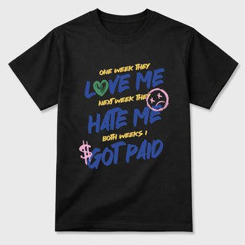 I Got Paid Graphic T-Shirt sneaker match tee designed for the Air Jordan 3 Brazil, featuring coordinated color options for a perfect streetwear match. Black 2 shirt.