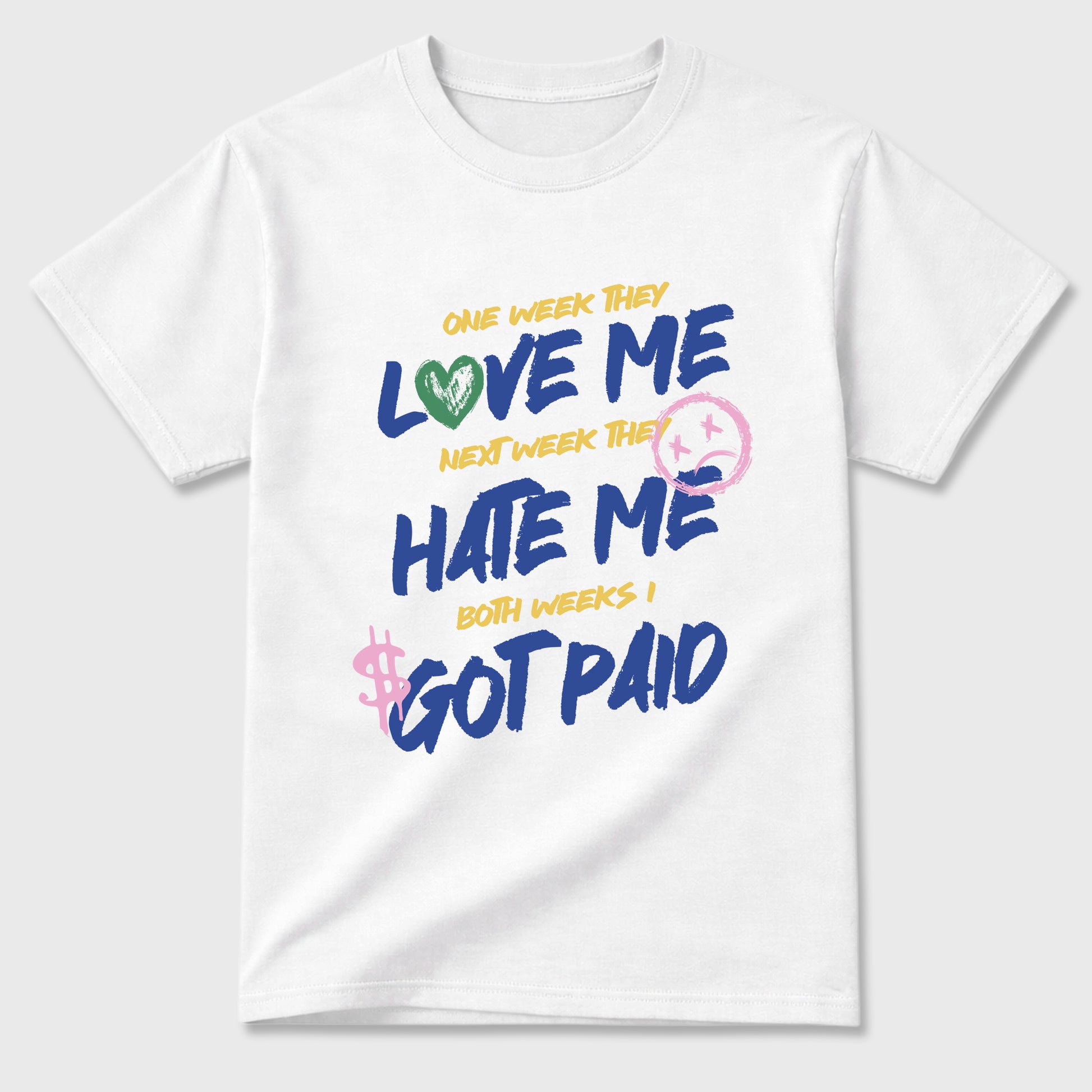 I Got Paid Graphic T-Shirt sneaker match tee designed for the Air Jordan 3 Brazil, featuring coordinated color options for a perfect streetwear match. White 2 shirt.