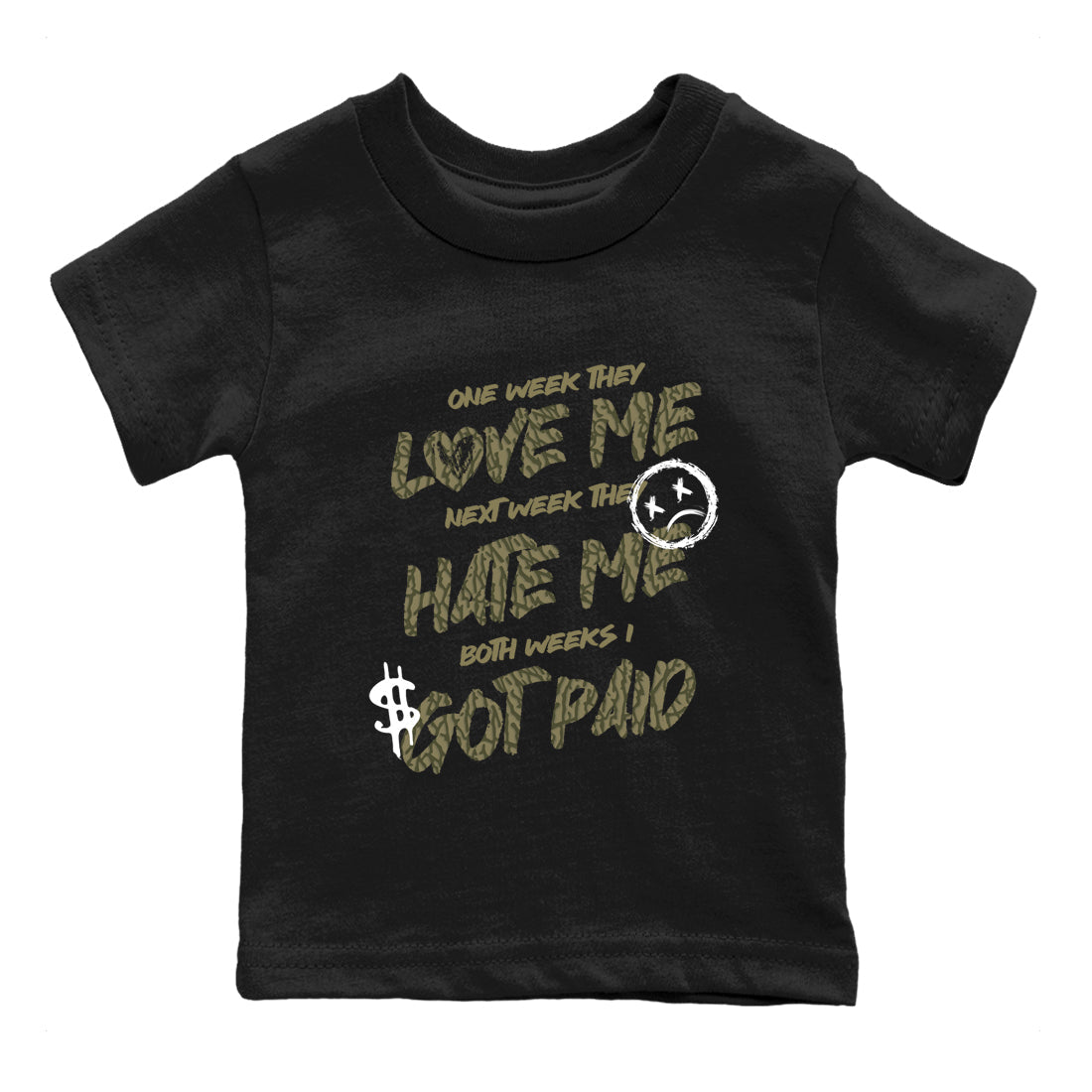Sneaker Threads – Sneaker Threads To Match Air Jordan 3 Family Affair Shoes – I Got Paid Kids T-Shirt Black 2