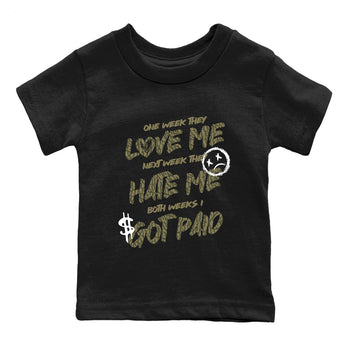 Sneaker Threads – Sneaker Threads To Match Air Jordan 3 Family Affair Shoes – I Got Paid Kids T-Shirt Black 2