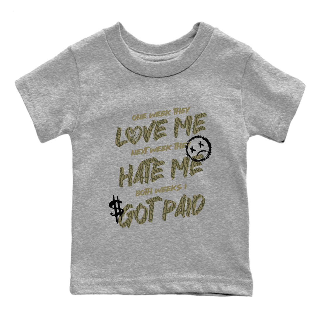 Sneaker Threads – Sneaker Threads To Match Air Jordan 3 Family Affair Shoes – I Got Paid Kids T-Shirt Heather Grey 2