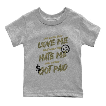 Sneaker Threads – Sneaker Threads To Match Air Jordan 3 Family Affair Shoes – I Got Paid Kids T-Shirt Heather Grey 2