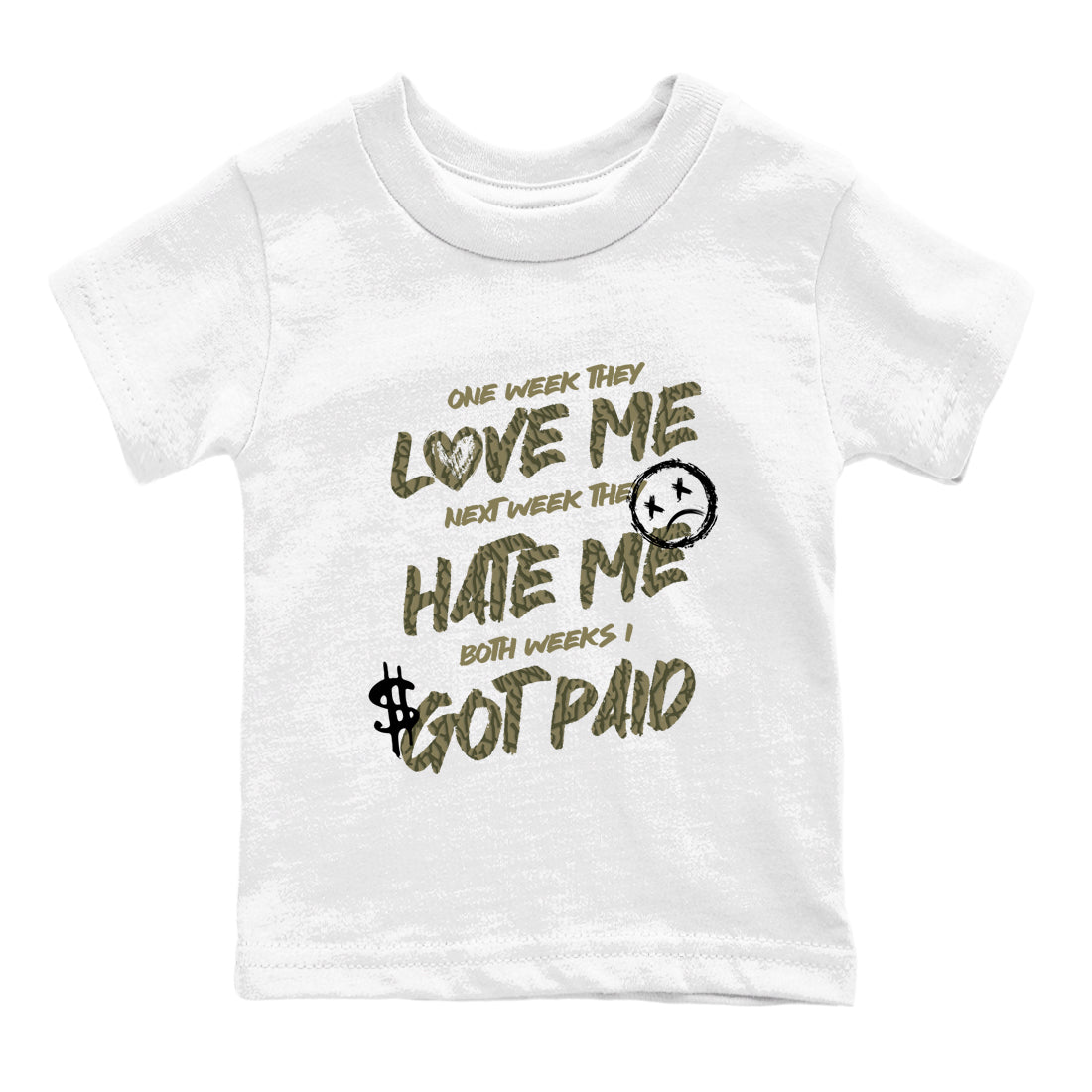 Sneaker Threads – Sneaker Threads To Match Air Jordan 3 Family Affair Shoes – I Got Paid Kids T-Shirt White 2