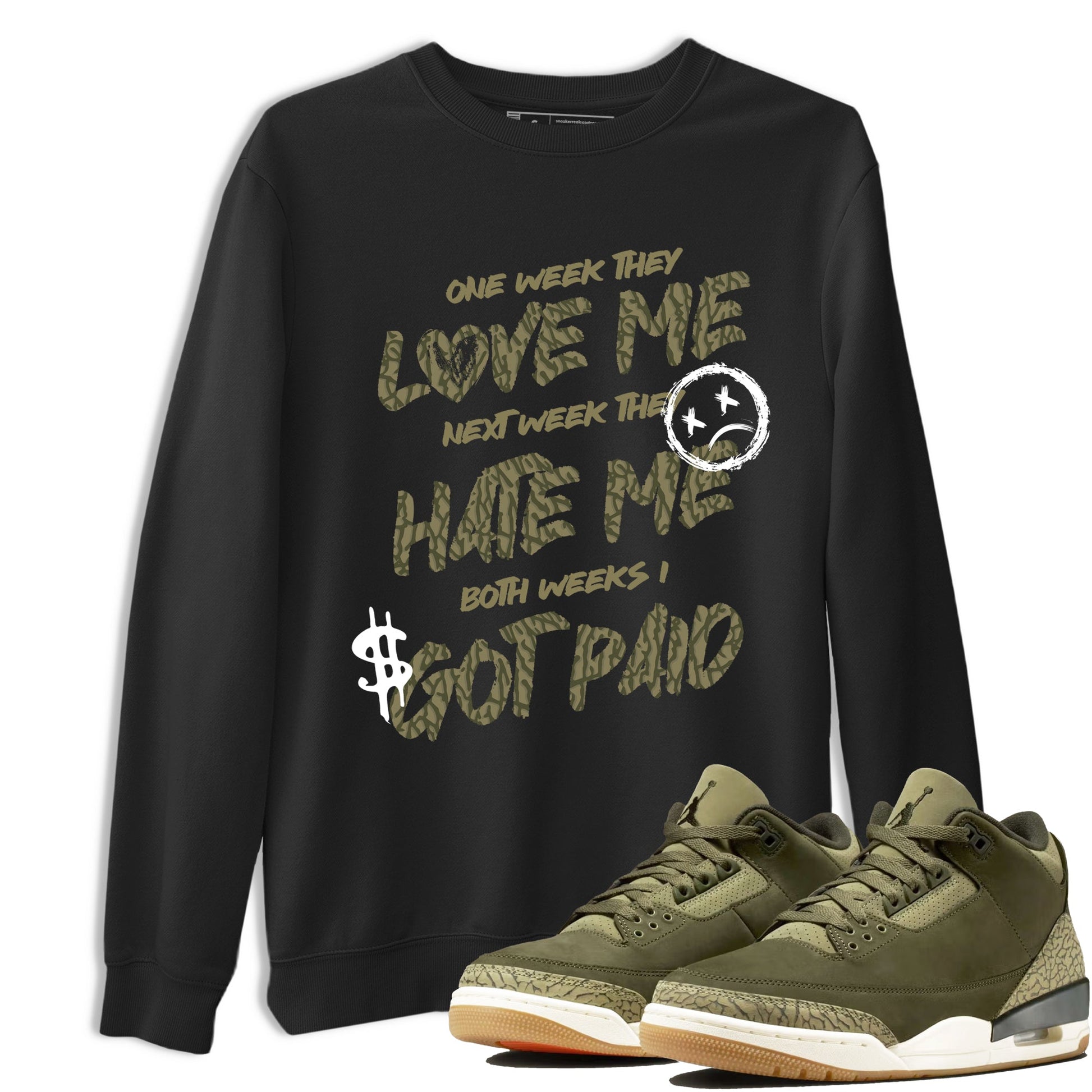 Sneaker Threads – Sneaker Threads To Match Air Jordan 3 Family Affair Shoes – I Got Paid Tee Black 1