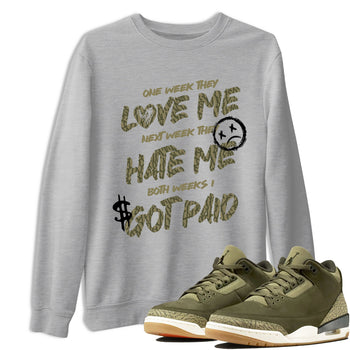 Sneaker Threads – Sneaker Threads To Match Air Jordan 3 Family Affair Shoes – I Got Paid Tee Heather Grey 1