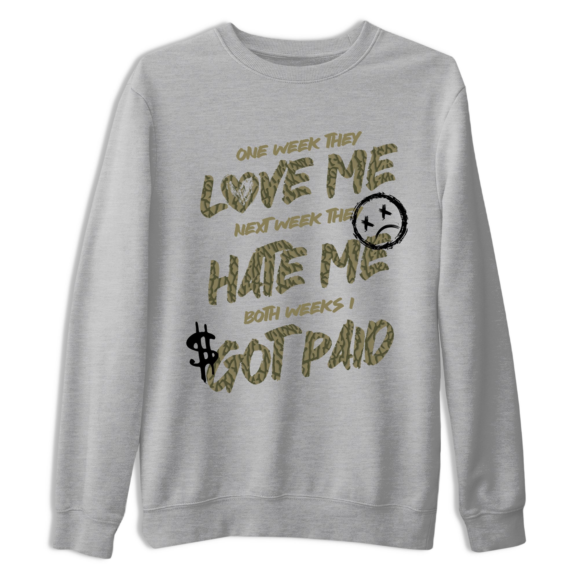 Sneaker Threads – Sneaker Threads To Match Air Jordan 3 Family Affair Shoes – I Got Paid Tee Heather Grey 2