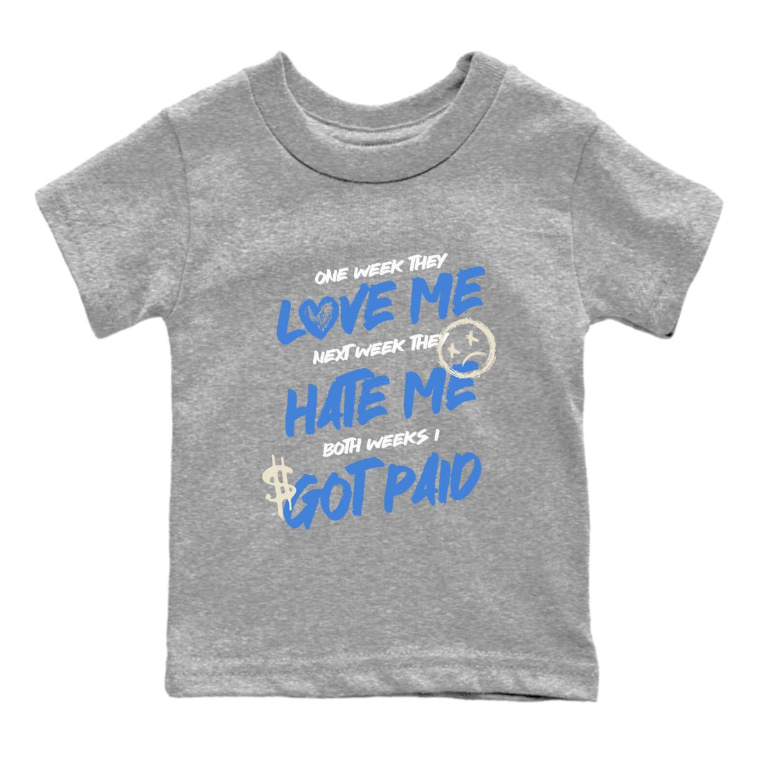 Air Jordan 3 Lucky Shorts shirts to match jordans I Got Paid sneaker match tees Air Jordan 3 Retro Lucky Shorts match shoes to clothes SNRT Sneaker Tees Youth Baby Heather Grey 2 tee