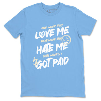 Air Jordan 3 Lucky Shorts shirts to match jordans I Got Paid sneaker match tees Air Jordan 3 Retro Lucky Shorts match shoes to clothes SNRT Sneaker Tees unisex cotton Carolina Blue 2 shirts