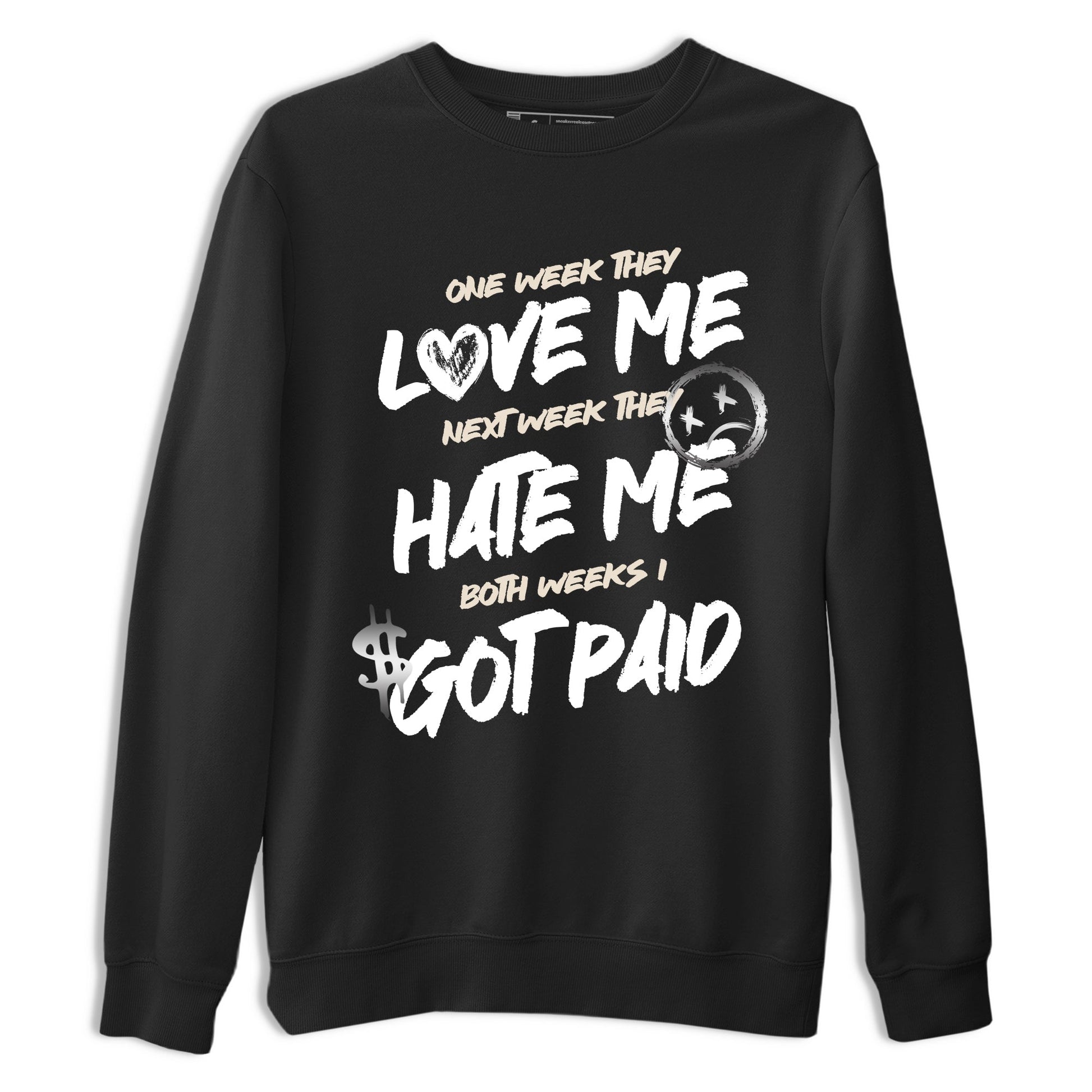 I Got Paid sneaker match t-shirt styled to complete your fit with the Air Jordan 3 Pure Money sneakers, shown in Black 2.