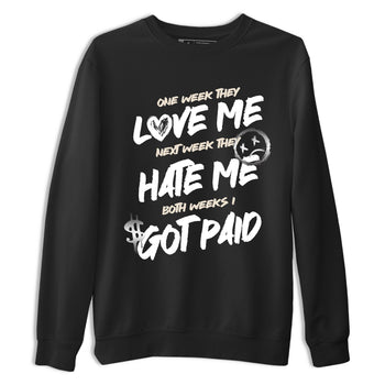 I Got Paid sneaker match t-shirt styled to complete your fit with the Air Jordan 3 Pure Money sneakers, shown in Black 2.