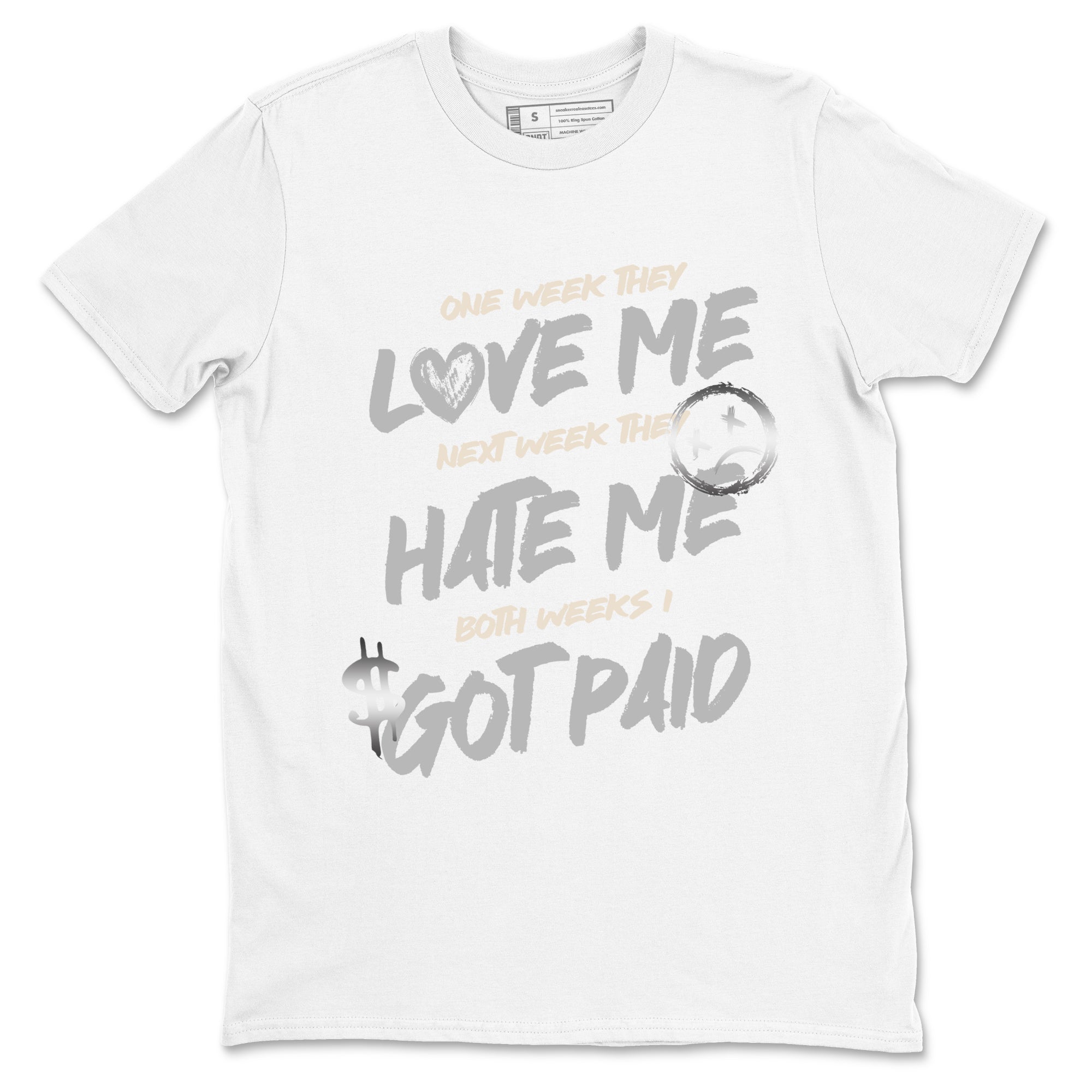 I Got Paid sneaker match t-shirt styled to complete your fit with the Air Jordan 3 Pure Money sneakers, shown in White 2.